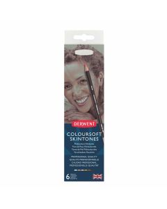 Derwent Coloursoft Skintones 6 Potloden Blik