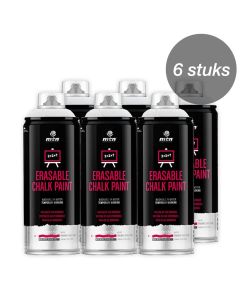MTN PRO witte 400ml krijtspray 6 stuks set