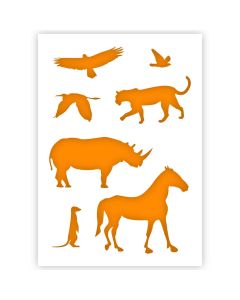 Afrikaanse Dieren Sjabloon in 3 maten