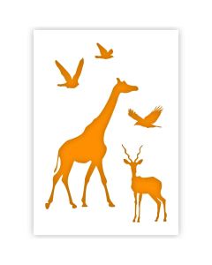 Afrikaanse Dieren Sjabloon in 3 maten