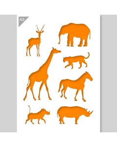 Afrikaanse Dieren Sjabloon - A3 Formaat