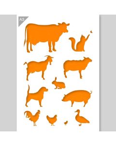 Boerderij Dieren Sjabloon - A3 Formaat