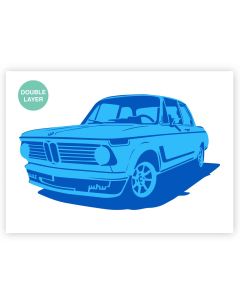 A3 BMW E10 02 Sjabloon – 2 Lagen