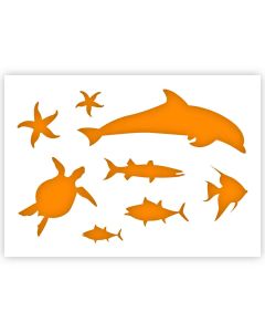 Zeedieren Sjabloon in 3 maten