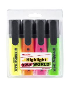 Edding 345 Highlighter set van 4 markeerstiften