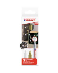 Edding 750 paint marker set van 3 metallic kleuren