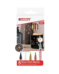 Edding 751 paint marker set van 5 metallic kleuren