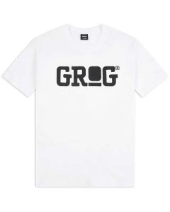 Grog Classic Logo T-shirt zwart op wit