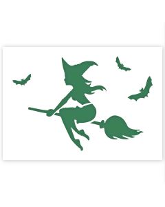 Halloween Heks Sjabloon in 3 maten