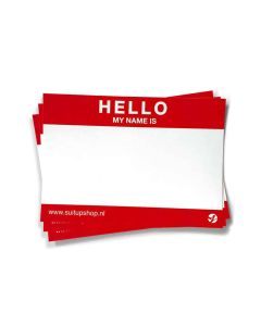 Hello My Name is stickers 50st - Rood