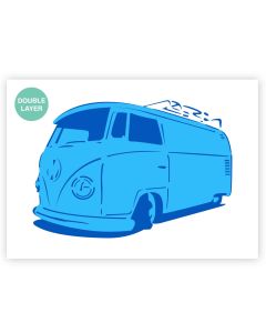 A3 Volkswagen Transporter Hippie Bus Sjabloon – 2 Lagen