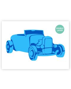 A3 Hotrod Roadster Sjabloon – 2 Lagen