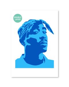 Tupac Shakur Sjabloon - A3 Formaat - 2 Lagen