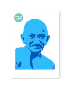 Mahatma Gandhi Sjabloon - A3 Formaat - 2 Lagen