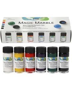 KREUL Magic Marble Effect Verf set van 6 basic kleuren