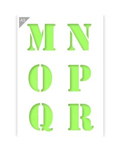 Lettersjabloon - M N O P Q R - A3 Formaat