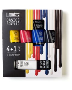 Liquitex Basics Acrylverf set van 4x 75ml + 1x 118ml Wit