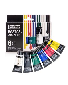 Liquitex Basics Acrylverf set van 6 primaire kleuren - 22ml