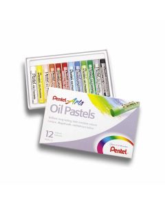 Pentel Oliepastels set van 12 kleuren