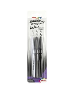 Pentel Brush Pen Shadow Edition set van 3