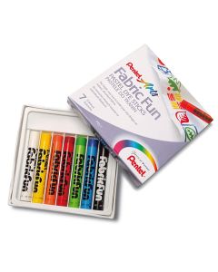 Pentel Textielkrijt set van 7 kleuren