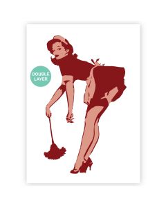 A3 Pin-up Schoonmaakster Sjabloon – 2 Lagen