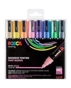 Posca PC5M stiften set met 8 pastel kleuren