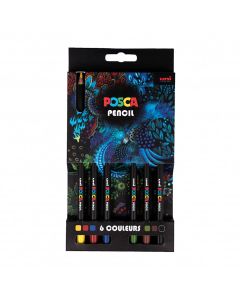 Posca Pencil kleurpotloden set van 6 potloden