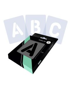 QBIX Lettersjablonen Set Compleet Alfabet – Ronde letters – 2 maten