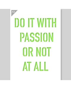 A3 Do it with Passion or Not at All Sjabloon