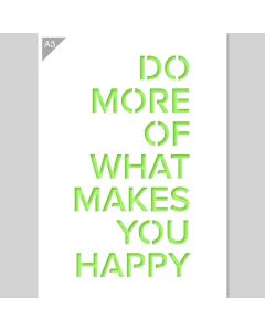 A3 Do More of what Makes you Happy Sjabloon