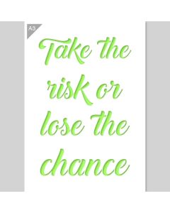 A3 Take the Risk or Lose the Chance Sjabloon