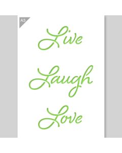 A3 Live Laugh Love Sjabloon