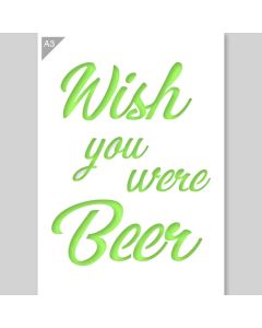 A3 Wish you were Beer Sjabloon