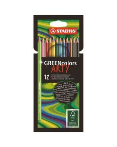 STABILO GREENcolors kleurpotloden set van 12 kleuren