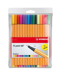 STABILO fineliner point 88 set van 15