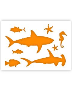 Zeedieren Sjabloon in 3 maten