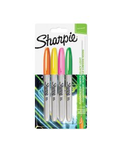 Sharpie Permanent Classic Fine Marker - 4x neon