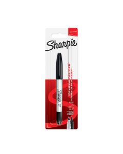 Sharpie Twin Tip Permanente Marker Blister - 1x zwart
