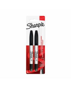 Sharpie Twin Tip Permanente Marker Blister - 2x zwart