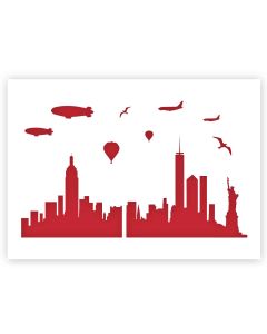 A3 New York City Skyline Sjabloon