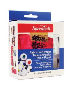 Speedball Textiel & Papier Druk Inkt set van 6 kleuren