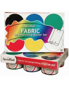 Speedball Zeefdruk Textielverf starter set van 6 basiskleuren