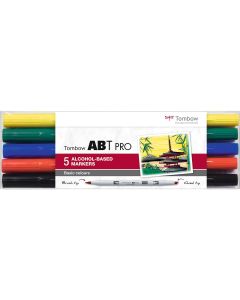 Tombow ABT PRO Marker set van 5 Basic kleuren