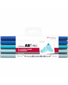 Tombow ABT PRO Marker set van 5 blauw tinten