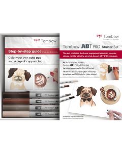 Tombow ABT PRO Starter set met 4 Markers en Schetsblok