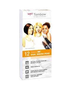 Tombow Dual Brush Pen Portrait Colors set van 12 kleuren