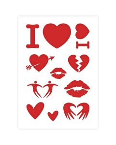 Valentijn Sjabloon in 3 maten
