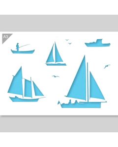 Boten sjabloon - A3 formaat stencil