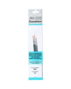 Winsor & Newton Foundation Aquarel penselen set van 3 stuks met korte steel
